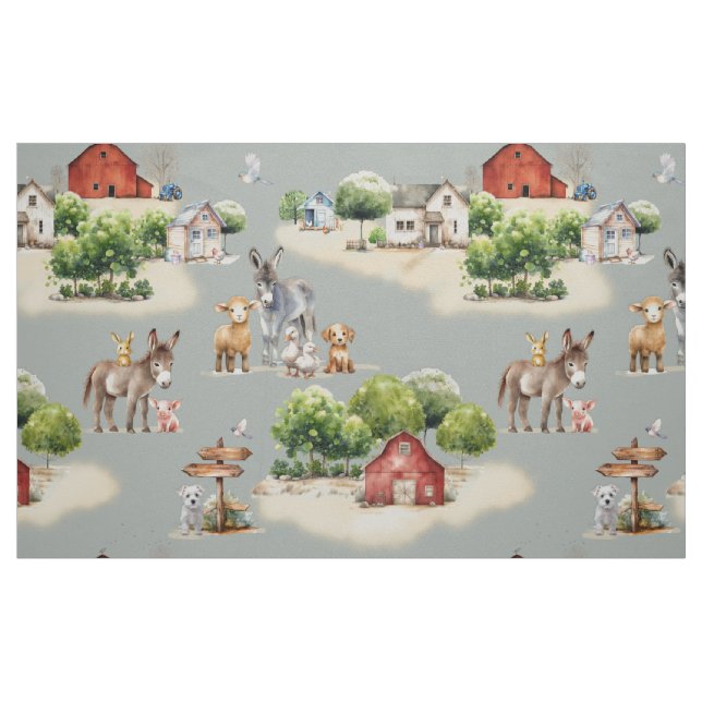 Tecido Farm Land Large Image Pattern (Fat Quarter)