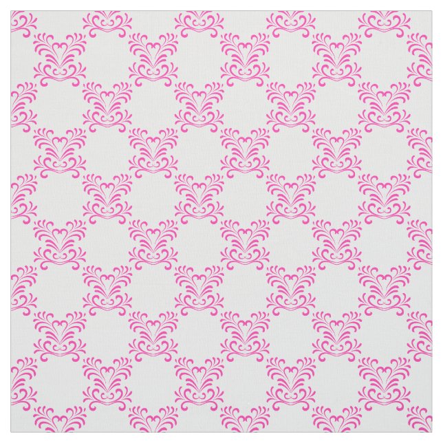 Tecido Faróis cor-de-rosa em branco | BONITO (Modelo)
