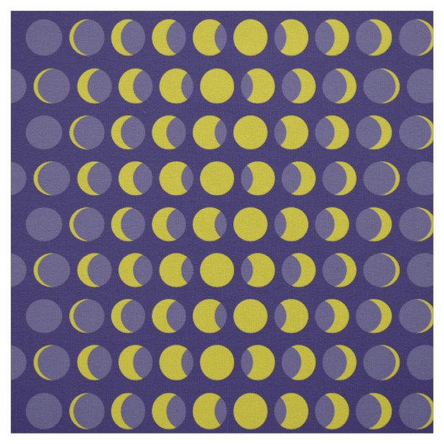 Tecido Fases da Lua Moderno de Meados do Século (Modelo)