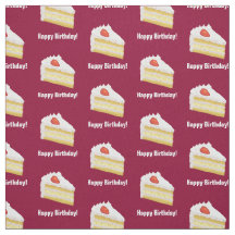 Fatia de Bolo e Feliz Aniversário ou qualquer text