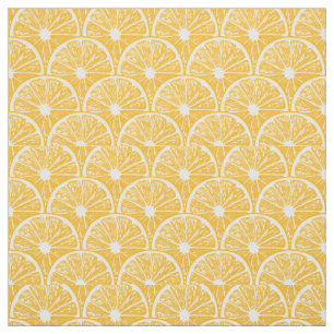 Tecido Fatias de laranja, design de fruta tropical