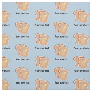 Tecido Fatias de torrada com manteiga - seu próprio texto