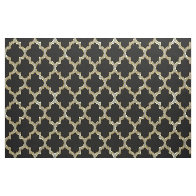 Tecido Faux Dourado Quatrefoil Ikat (Fat Quarter)
