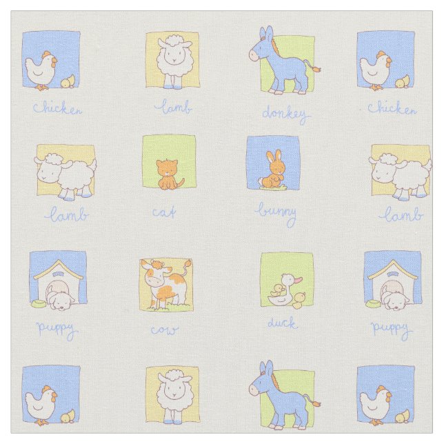 Tecido Fazenda feliz (Detalhe)