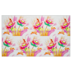 Tecido Fazendo compras nas flores