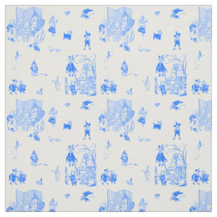 Tecido Feiticeiro de Oz Blue Toile de Jouy