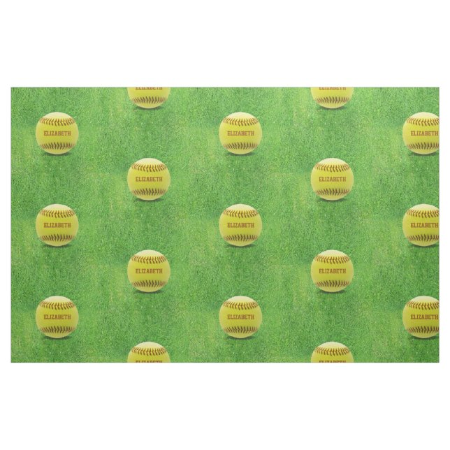 Tecido feito sob encomenda da bola do softball (Fat Quarter)