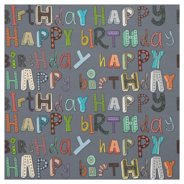 Tecido feliz aniversário (Modelo)