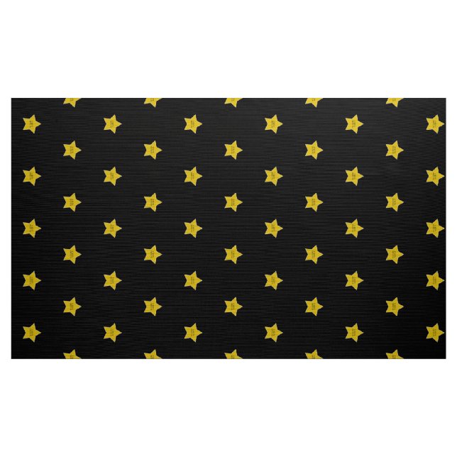Tecido Feliz aniversário, Dourado retrocesso de Star Holl (Jarda)