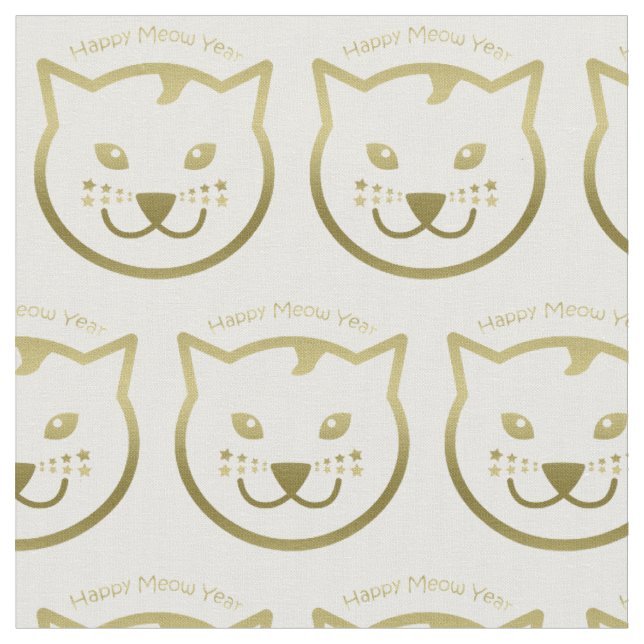 Tecido Feliz Ano da Meia - Cor de fundo personalizada (Detalhe)