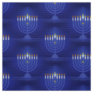 tecido feliz azul de hanukkah