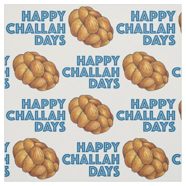 Tecido Feliz Challah Days Hanukkah Chanukah Bread Loaf (Modelo)