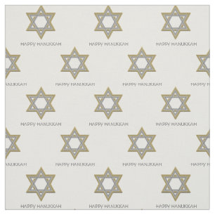 Tecido FELIZ HANUKKAH   Star of David Customizable Text