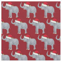 Tecido Feliz Natal do Elefante
