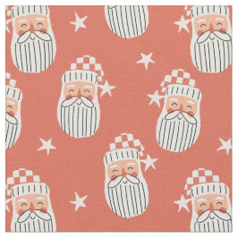 Tecido Feliz Natal - Face de Papai Noel berçário inverno 