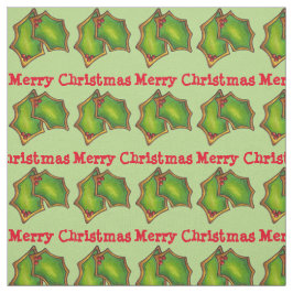 Tecido Feliz Natal Holly Sugar Cookies Comida de Férias