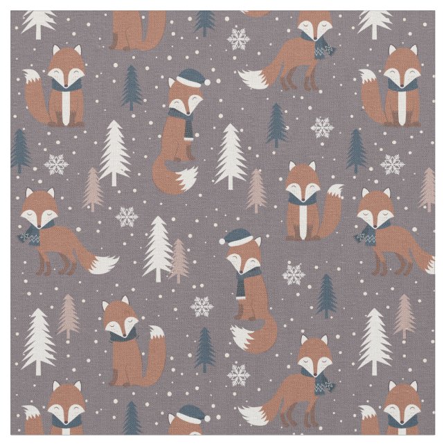 Tecido Feliz Natal Pai Natal Fox (Detalhe)
