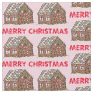 Tecido Feliz Natal Pão de Gingerpão Natal Natal Natal Nat