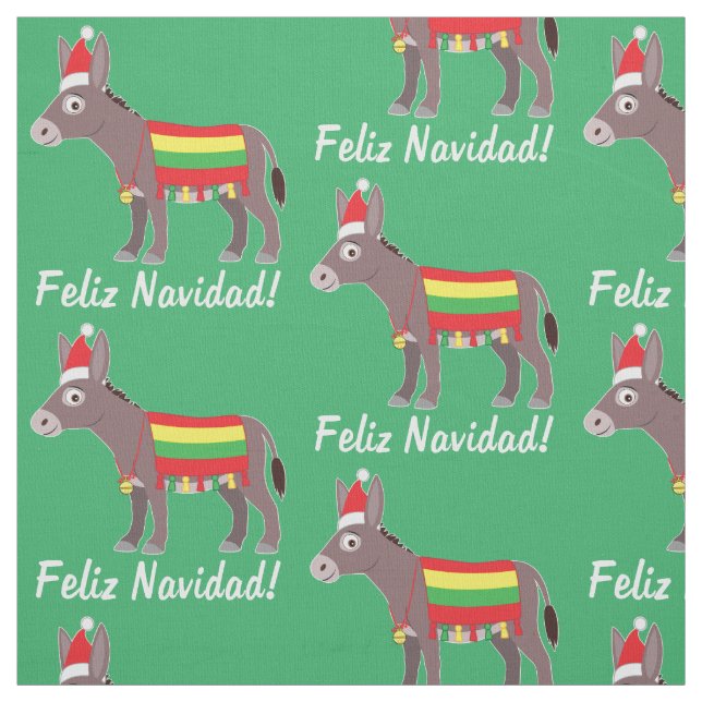 Tecido Feliz Navidad! Burro vestido acima para os (Modelo)