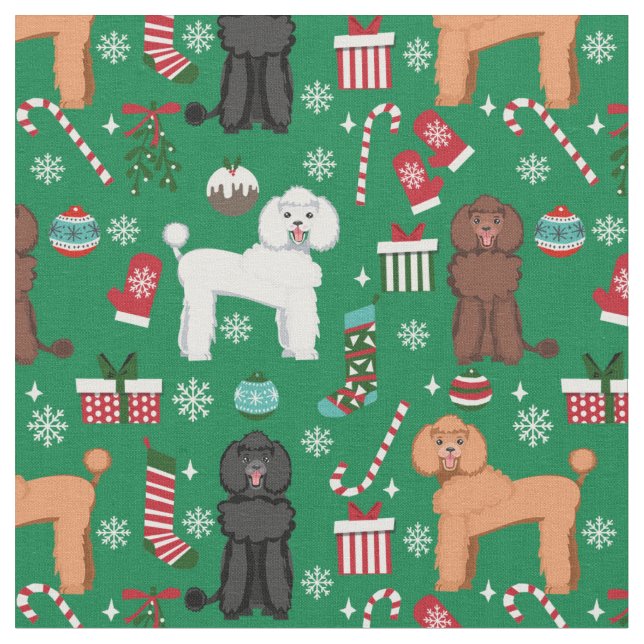Tecido Feriado de Natal de cachorro (Detalhe)