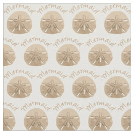 Tecido Feriado de Verão Sereia, praia de Arte em Dólar