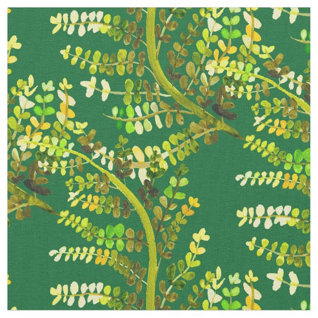 Tecido Fern leaf green fern art (Detalhe)