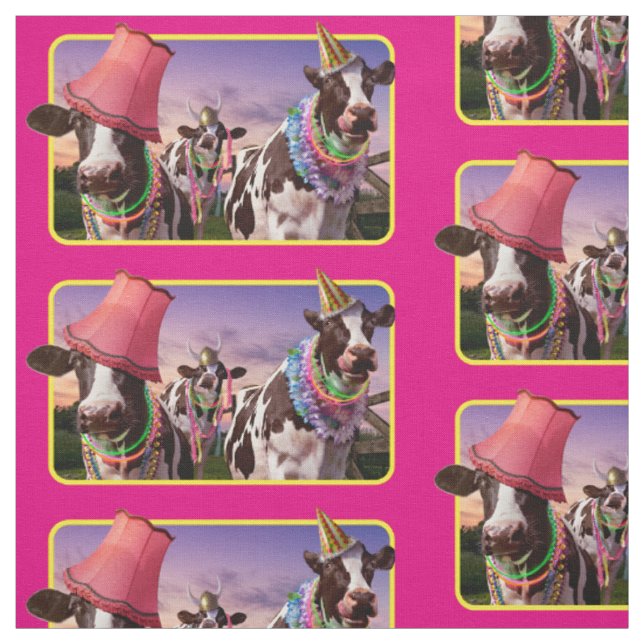 Tecido Festa Até As Vacas Chegarem Em Casa (Modelo)