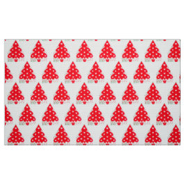 TECIDO FESTA DE FERIADO DE ÁRVORE DE NATAL VERMELHO