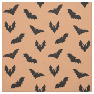 Tecido Festa de Halloween Vintage Laranja Preto Assustado