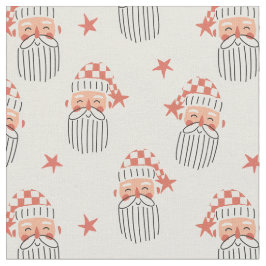 Tecido Festa de Natal de inverno rosto do Papai Noel berç