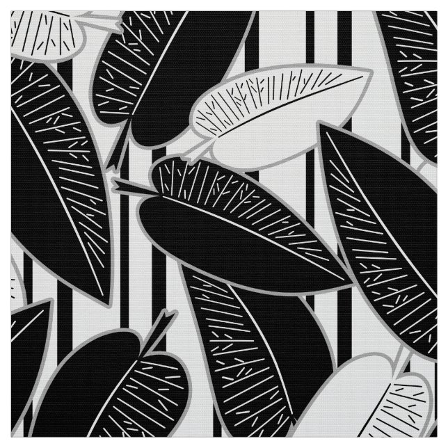Tecido Fígado preto moderno deixa impressão abstrato (Modelo)