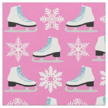 Figura skates cor-de-rosa e Natal dos flocos de