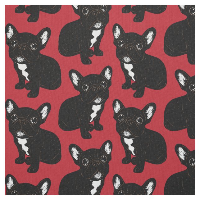 Tecido Filhote de cachorro rajado bonito de Frenchie (Modelo)