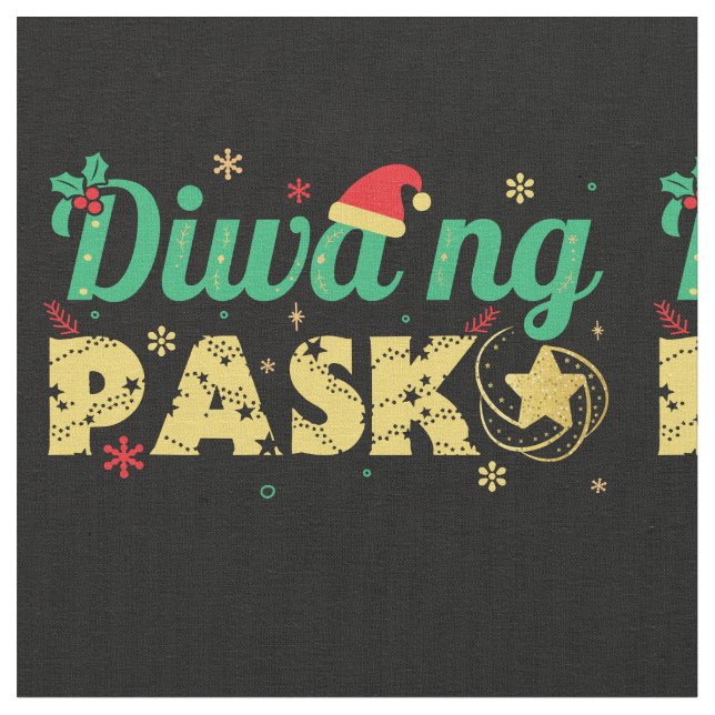 Tecido Filipinas: Espírito do Natal (Detalhe)