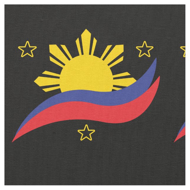 Tecido Filipinas: Filipino Pinoy Flag (Detalhe)