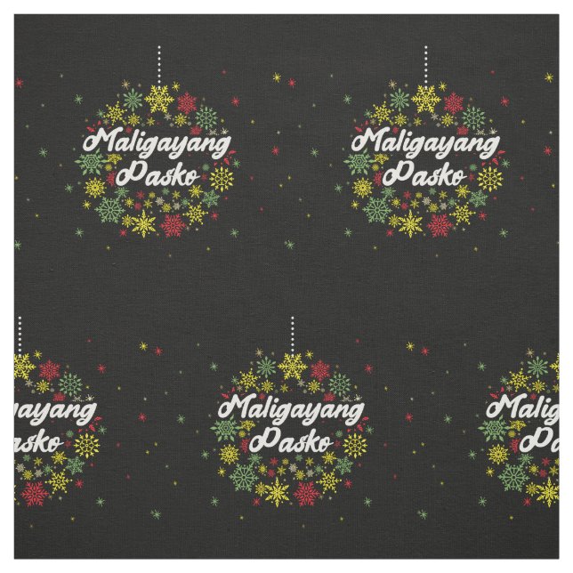 Tecido Filipinas Natal Maligayang Pasko Snowflakes (Modelo)