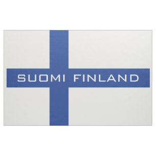 Tecido finlandês do costume da bandeira