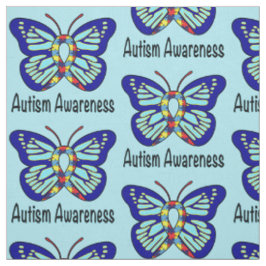 Tecido Fita da consciência da borboleta do autismo