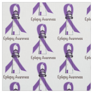 Tecido Fita da consciência da epilepsia com o farol da
