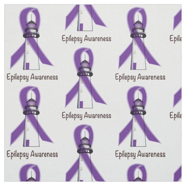 Tecido Fita da consciência da epilepsia com o farol da (Modelo)