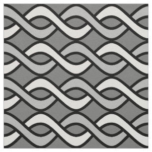 Tecido Fitas, cinzas, preto e branco, modernas do século 