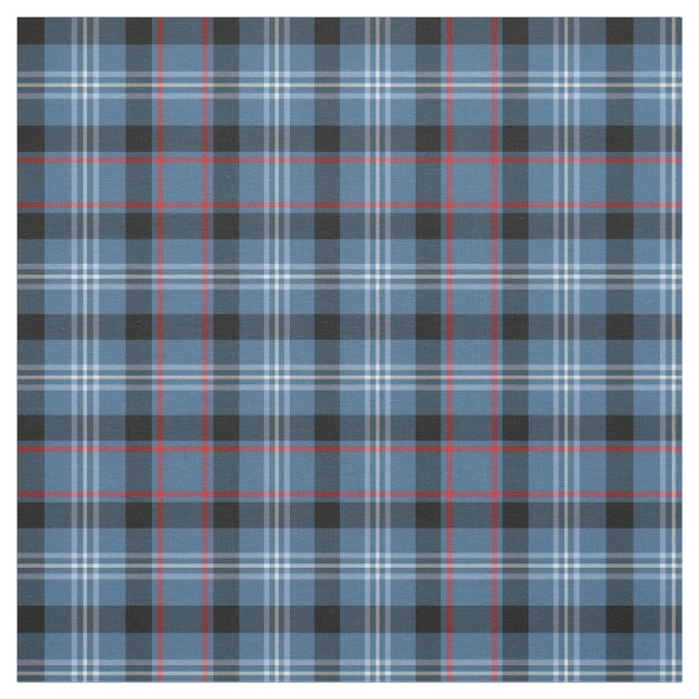 Tecido Fitzgerald Tartan Pattern Blue Irish Xadrez (Modelo)