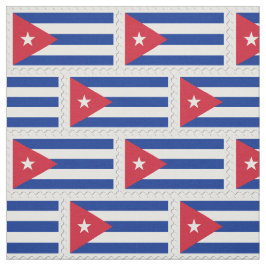 Tecido Flag Cuba art White Red Star