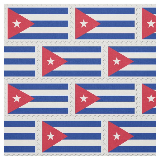 Tecido Flag Cuba art White Red Star (Modelo)