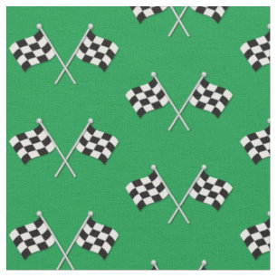 Tecido Flags de corrida verde