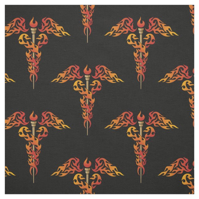 Tecido Flames Caduceus (Modelo)