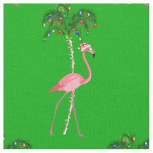 Tecido Flamingo de Natal