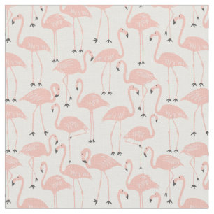 Tecido Flamingo Desenhado à Mão Costura e Patchwork Tro