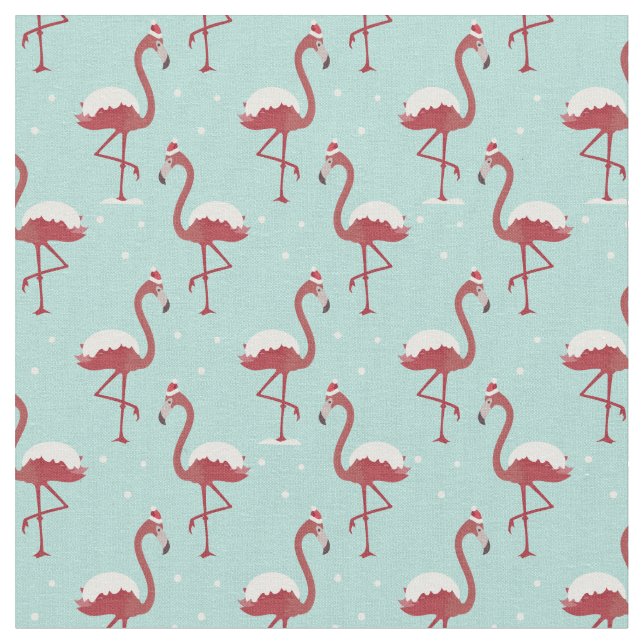 Tecido Flamingo Patterno Tropical de inverno (Detalhe)