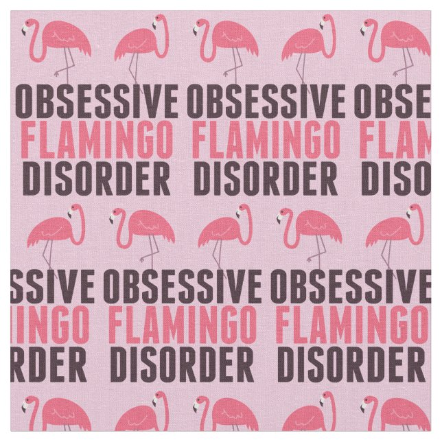 Tecido Flamingo Rosa Engraçado (Detalhe)